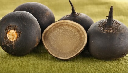 black radish vegetable closeup