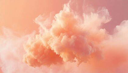 Wall Mural - light soft peach cloud smoke abstract background