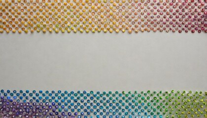 Wall Mural - a rainbow dot border on white background