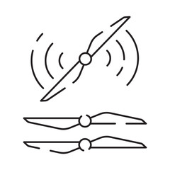 Poster - Drone line icon. Included the icons as drone, remote, controller, radar, map, signal and more