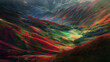 A colorful valley , abstract landscape.