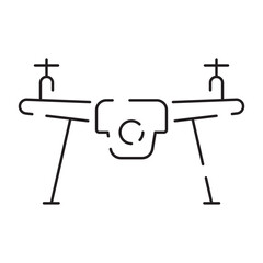 Poster - Drone line icon. Included the icons as drone, remote, controller, radar, map, signal and more