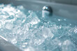 © ink drop - Close up of ice cubes in a cold ice bath plunge pool