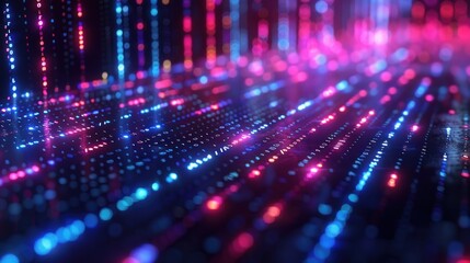 A closeup of digital code on an abstract background