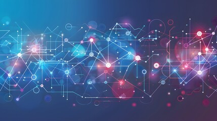 flat circuit technology vector illustration