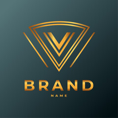 Vector Letter V Logo Brand Logo Design Emblem Logotype 2