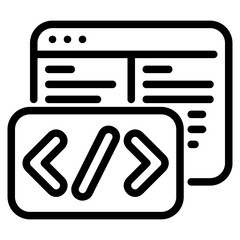 Backend line icon