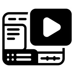 Multimedia black icon