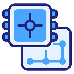 Processor blue icon