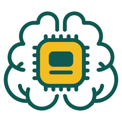 Artificial intelligence duotone icon