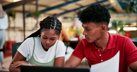 Canvas Print - College, students and friends learning on laptop together for studying, education or knowledge. Teamwork, university and people on computer in discussion for test, exam or creative research document