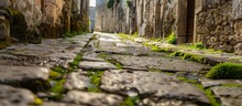 Village Roads Made Of Mossy Stone