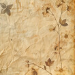 old paper background with leaves, Vintage paper background wallpaper on the surface.