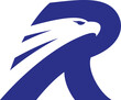 Raptor Logo. Letter R with Eagle Head 