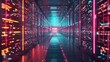 © Koplexs-Stock - Data center rack server on server room, server room security, data center server, web host warehouse data server cabinets network storage database.