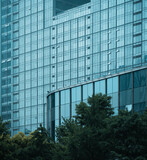 Fototapeta Do przedpokoju - Modern building facade; Close-up of office building