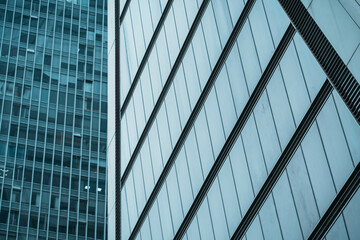 Wall Mural - Modern building facade; Close-up of office building