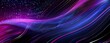 Abstract background with purple and blue gradient lines on dark black color