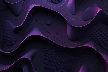 Wall Mural - 3d rendering of beautiful purple pleats and swirls