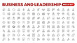 © artnazu - Business people line icons collection. Teamwork, goal, education, skills, career icons. UI icon set. Thin outline pack.management, administration, supervision, leadership, business. Outline icon set.