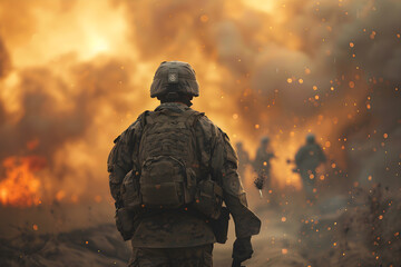 A powerful image of a brave veteran standing in military uniform, symbolizing sacrifice, honor, and patriotism. Suitable for memorial day, Veterans day, or any tribute to the armed forces.