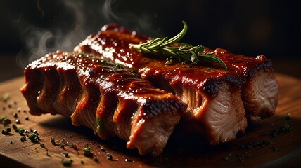 grilled meat on the grill