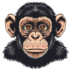 Wall Mural - Animal character of monkey