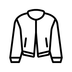 Wall Mural - jacket icon. fashion sign color editable