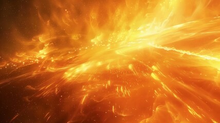 delight in the enchanting glow of an abstract space scene, where hues of orange cascade across the c