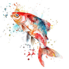 Wall Mural - goldfish in a glass