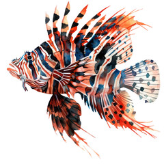 Wall Mural - Lionfishes, Turkeyfishes,  Firefishes, Butterfly-cods