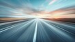 © reels - Speed concept visualized with a blurred highway stretching into the distance