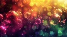 Dive Into A World Of Whimsy With An Abstract PC Desktop Wallpaper Featuring Vibrant Bubbles Soaring Against A Backdrop Of Kaleidoscopic Colors, Evoking A Sense Of Playful Wonder And Imagination