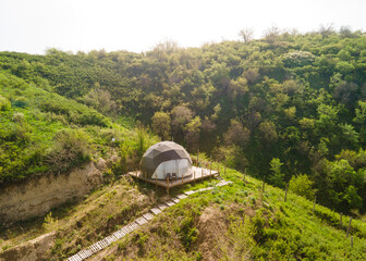 Glamping in the mountains not far from Almaty, a vacation spot.