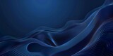 Fototapeta  - Dark blue background with abstract lines and waves for corporate presentation or business