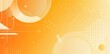 Flat design background with a yellow orange gradient, simple shapes and lines including circles