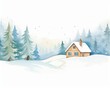 © Jeannaa - winter snowscape with a cozy cabin