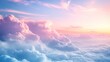 Soft, pastel clouds intermingling on a smooth, gradient sky, creating an ethereal and dreamy abstract background that suggests the quiet serenity of dawn. 32k, full ultra hd, high resolution