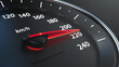 High Speed concept - Speedometer with red arrow