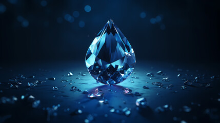 Wall Mural - shiny blue diamond