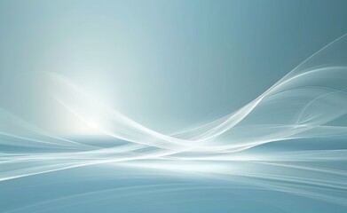 Wall Mural - Soft and delicate light blue background with subtle curves, evoking a sense of tranquility and calmness