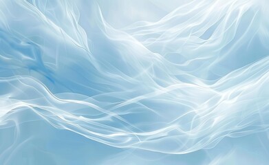Wall Mural - Light blue background with soft lines and curves, creating an elegant and serene atmosphere
