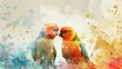 watercolor parrot watercolor colorful vibrant