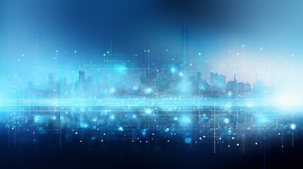 Wall Mural - modern business technology network banner background with abstract geometric patterns and digital co