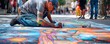 © Thares2020 - Talented Chalk Creating Mesmerizing 3D Illusion Art on City Sidewalk