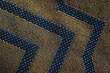 Detail of arabic patterns woven on the carpet.
