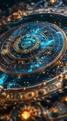 combine elements of astrology and futuristic technology to otherworldly interpretation of the zodiac