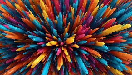 Wall Mural - Abstract colorful splash 3d background generative ai background