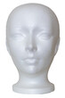 © Alaskajade - Styrofoam mannequin head of a bald woman isolated on a transparent background.