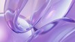 Abstract background with iridescent holographic glass texture and wavy lines in purple color.